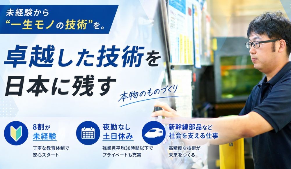 未経験から入社が8割/精密板金加工業の機械オペレーター