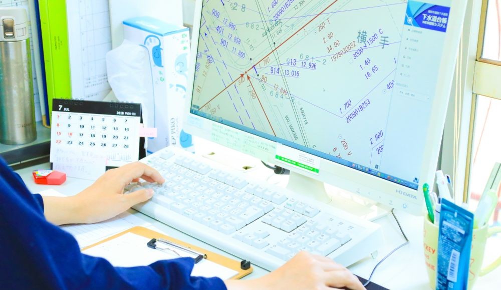 公共事業の下水道設計士