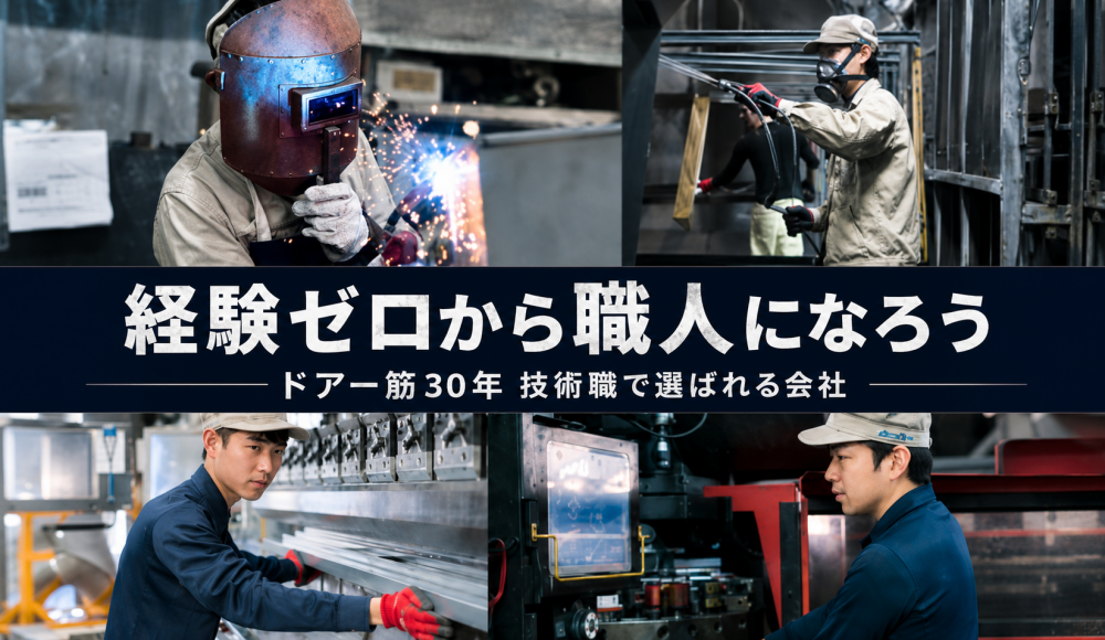 ドアの製造スタッフ